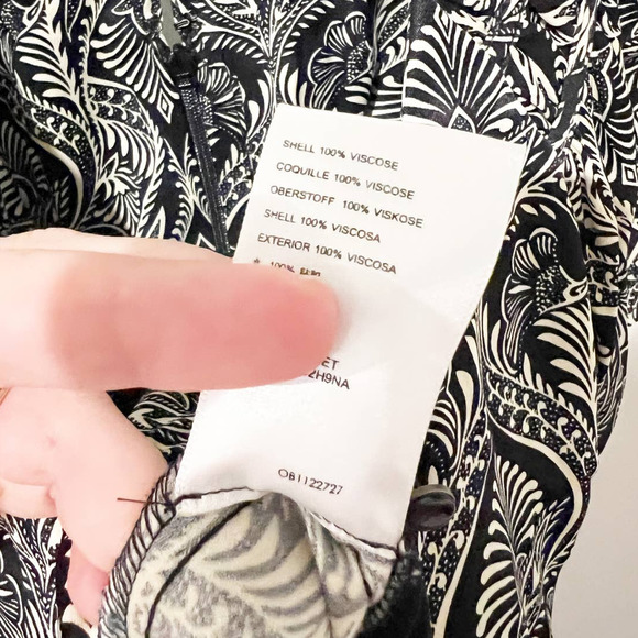 Anthropologie Black and Gray Patterned Jumpsuit - Picture 5 of 9